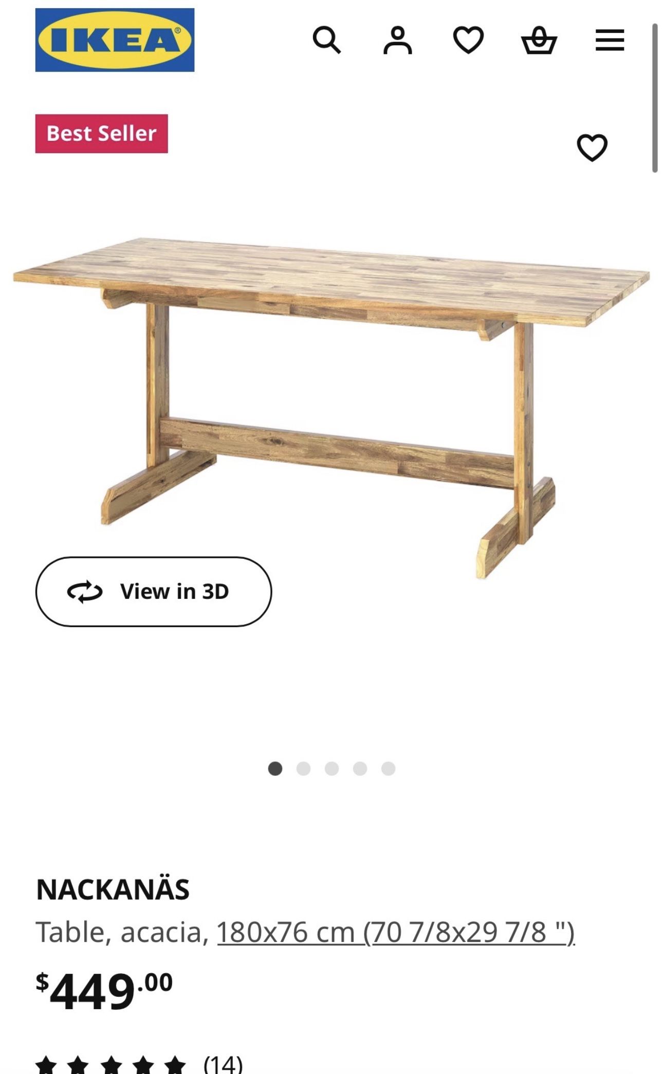 6 Person IKEA Dining Table