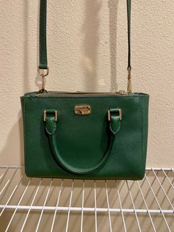 Michael Kors Green leather crossbody bag