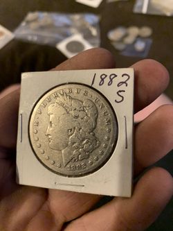 1882 Morgan silver dollar