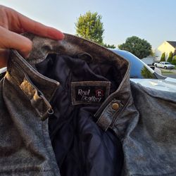 Mens Leather Jacket Large