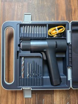 HOTO Cordless Brushless Drill Tool Set, Variable Speed, Hidden Buckle, Unique LED Screen, Intelligent Digital Display, Exquisite & Practical, High-end
