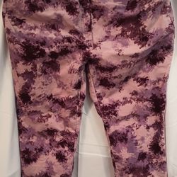 Denim 24/7 Purple Splash Print Jeans 22w 