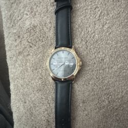 Geoffrey Beene Black Dial Gold Case