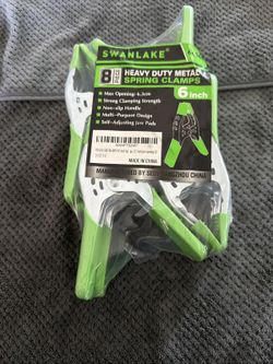 SWANLAKE 8-Piece Heavy-Duty 6-Inch Spring Clamps with 2.4-Inch Jaw Opening