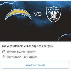 RAIDERS VS CHARGERS 11/30/25 