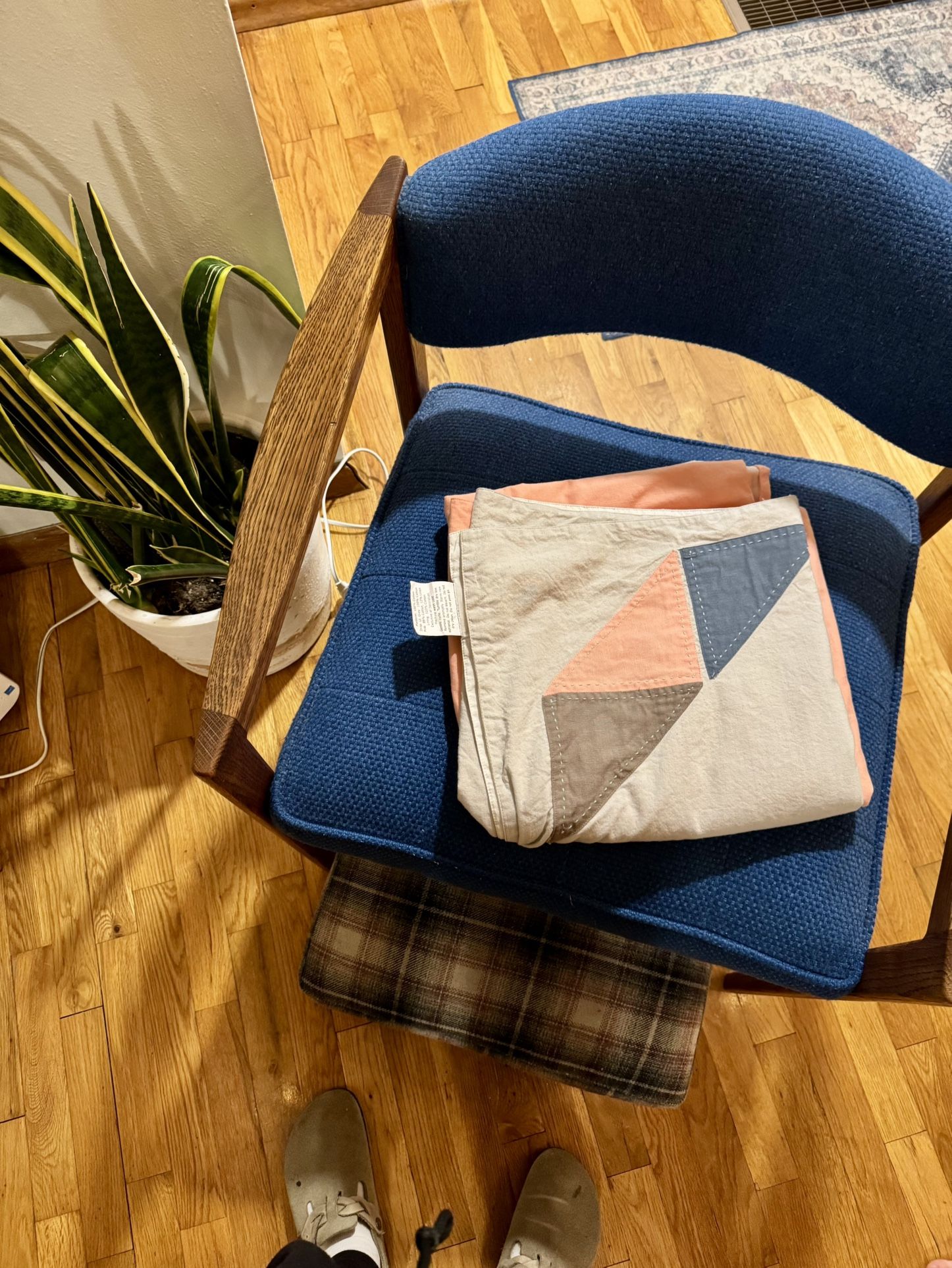 Land Of Nod Crib Skirt, (2) Diaper Holders, & Changing Table  Runner