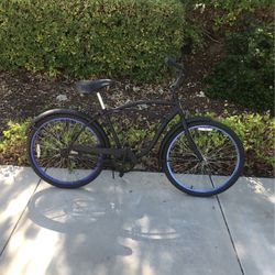 26” Schwinn Del Mar Mens Black Beach Cruiser 