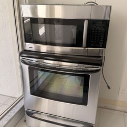 Kenmore Stainless Steel Oven + Microwave Combo