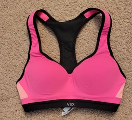 VSX Vibrant Pink and Black Sports Bra
