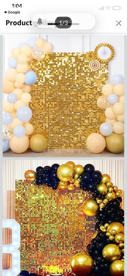 Shimmer wall backdrop gold new in box