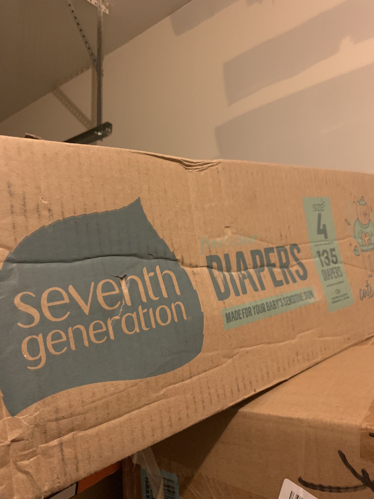 Seventh generation diaper 135count size4 $20