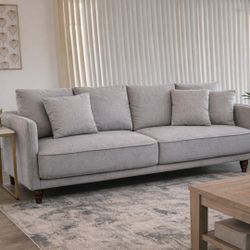 85” Light Gray Sofa – Deep Seat