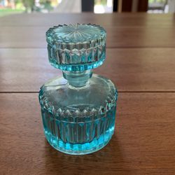 Vintage Blue Glass Perfume Bottle