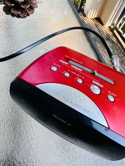 Sony Dream Machine ICF-C111 Alarm Clock Radio – Red