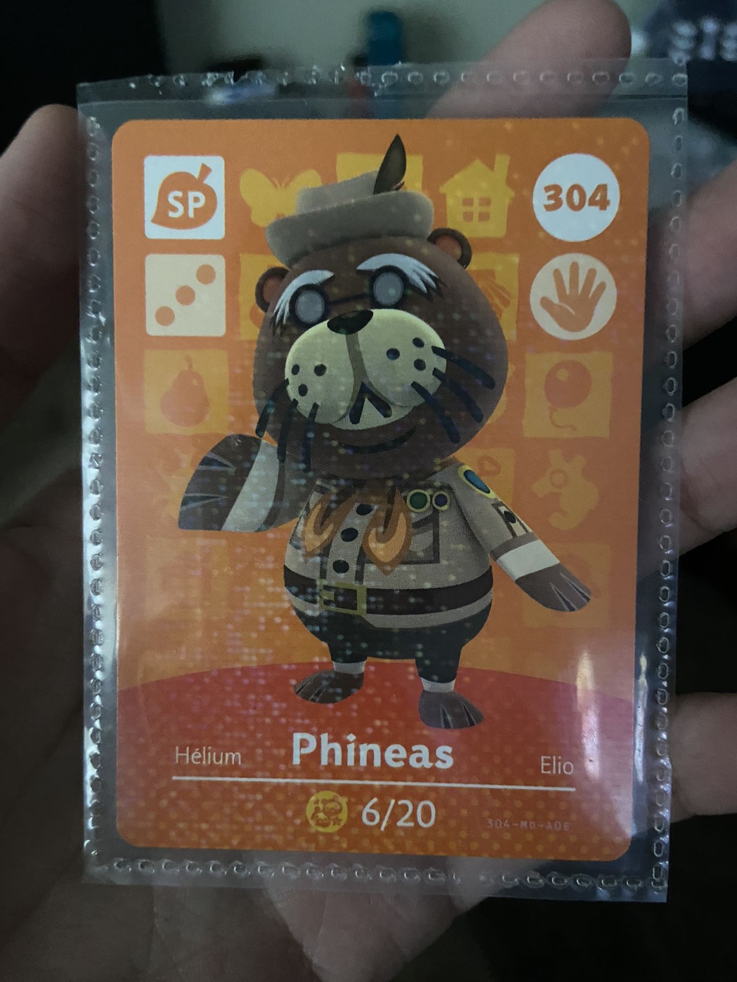 Animal Crossing Amiibo card Phineas