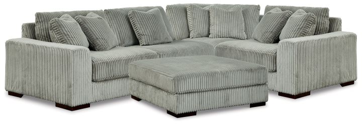 Lindyn Fog 4-Piece Sectional and Ottoman (Online Special Price)