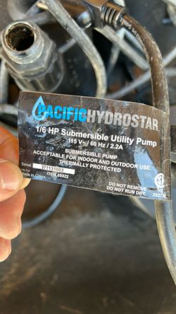 1/6 Hp Utility Water Pump