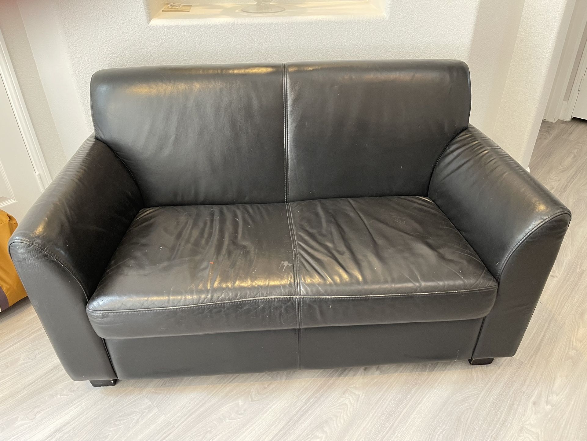 Black Leather Sofa