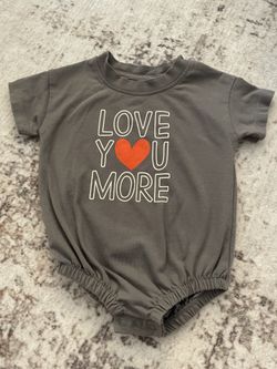 Baby 0-3 Months ‘Love You More’ Romper