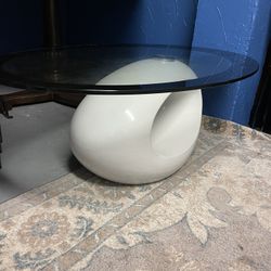 Glass coffee table