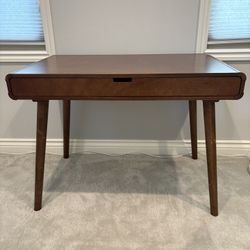 Mid Century Brown Writing Desk
