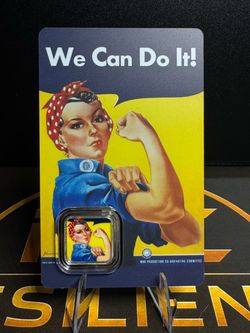 Rosie the Riveter 1g .999 Silver WWII Collectible Card