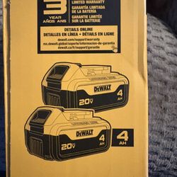 Dewalt 20volt 4AH Batteries (2pack)