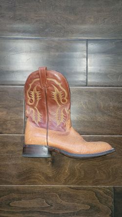 Men's 10 Tony Lama Bullhide Shrunken Shoulder Leather Western Cowboy Boots Excellent Condition PRICE Is Firm Cash Only