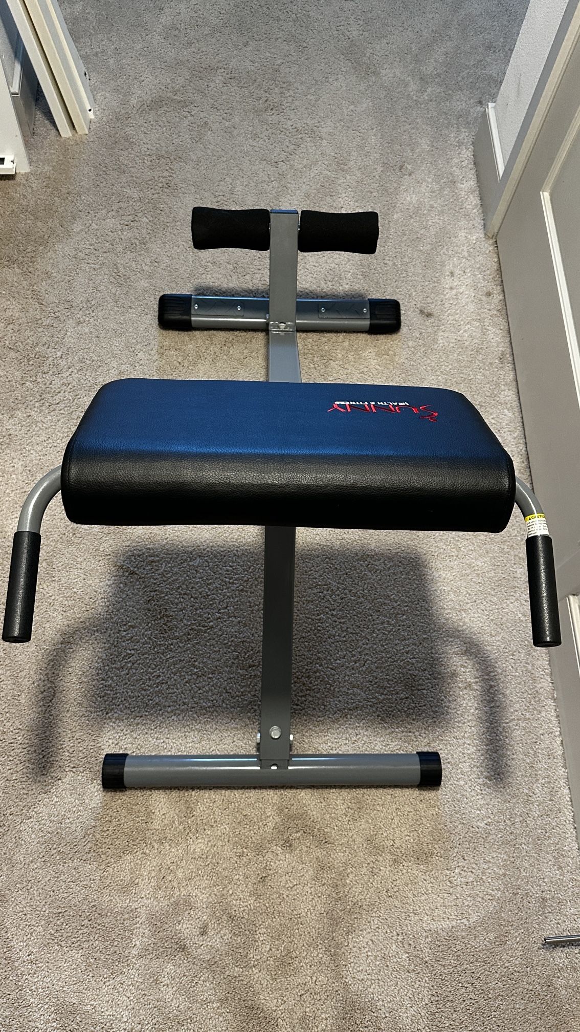 Sunny Health & Fitness Foldable Hyperextension Roman Chair w/Back Extension