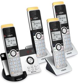 VTech IS8121-4 Super Long Range Cordless Phone, 4 Handsets Open Box