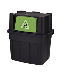 New Rubbermaid 18-Gallon Flip-Door Stackable Recycle Bin