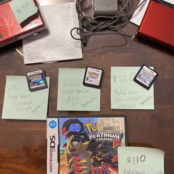 Nintendo DS Lite With Pokémon Games