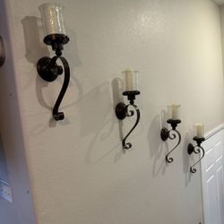 Wall Candle Sconces Set