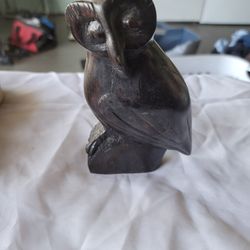 Hand Carved Mid Century Owl