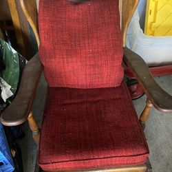 Vintage Rocking Chair With Original Cushions