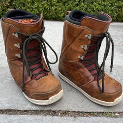 THIRTYTWO 32 lashed premium brown leather snowboard boots men's