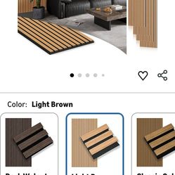 Smartstandard 4 Pack 106" x 12.6" Wood Slat Wall Panels, Soundproof Wooden Wall Panels, Acoustic Wood Panels for Wall, 3D Fluted Wooden Panels for Int