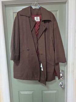 Brown Trench Coat with Red Lining