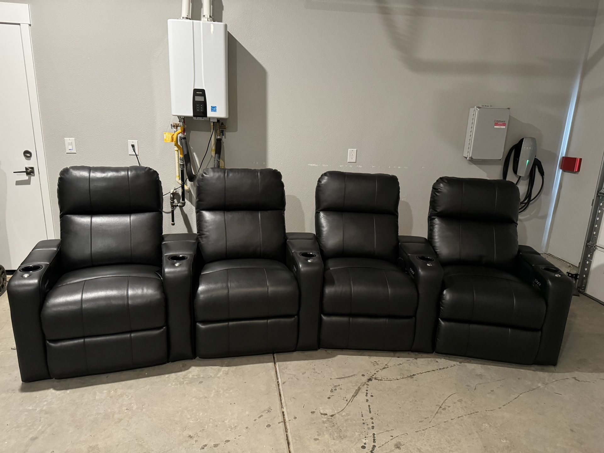 Power Theatre  Recliner Chairs (Set Of 4)