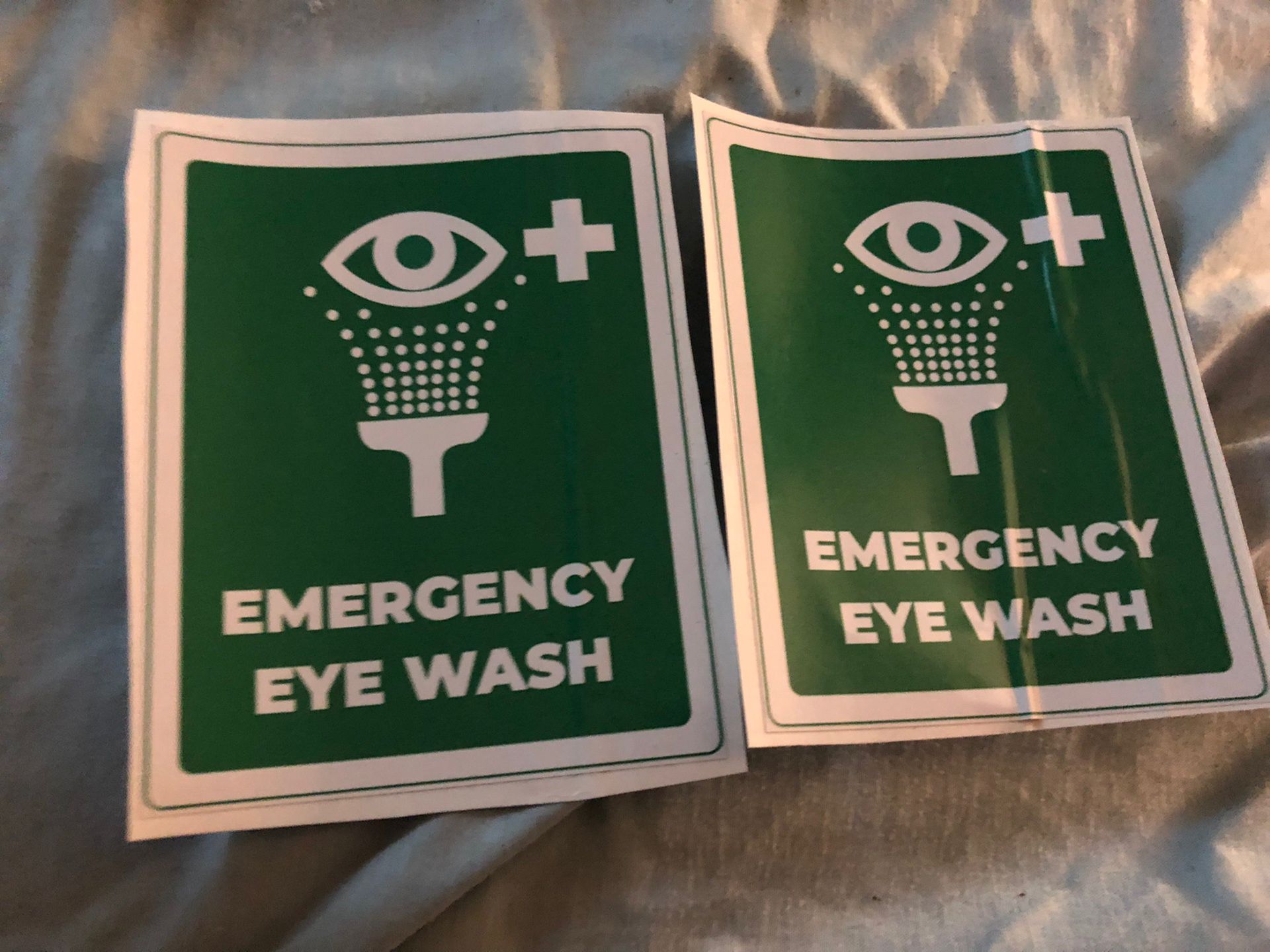 Emergency Eye Wash Safety Sticker 