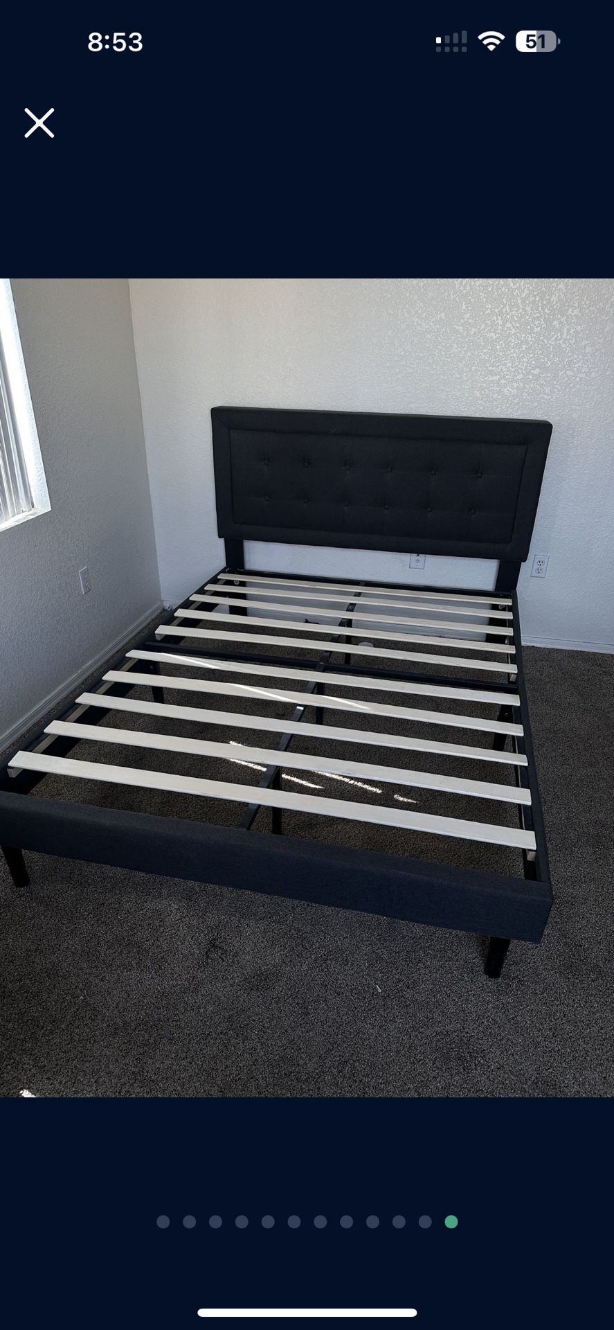 Queen bedframe + 10” Mattress combo(Urgent moveout sale)
