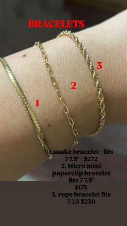 18k Saudi Gold Bracelets For Sale $175-$230