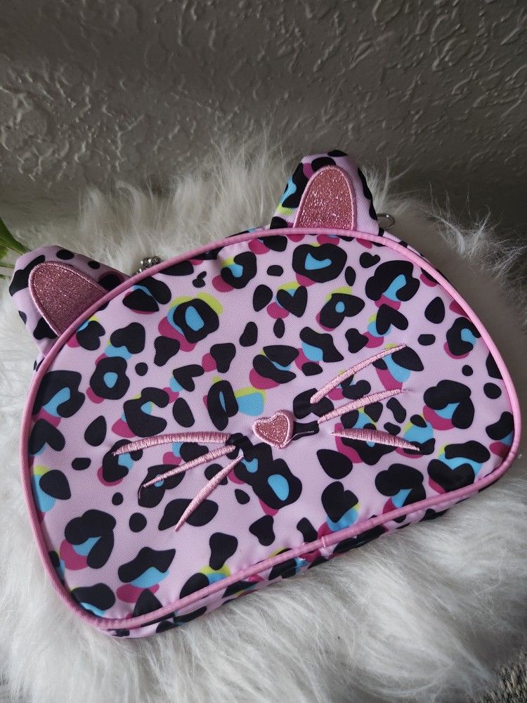 Cat Leopard Print Girls Purse