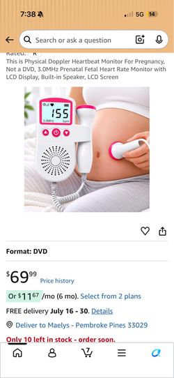 NEW JSL-T501 Fetal Doppler – Never Used