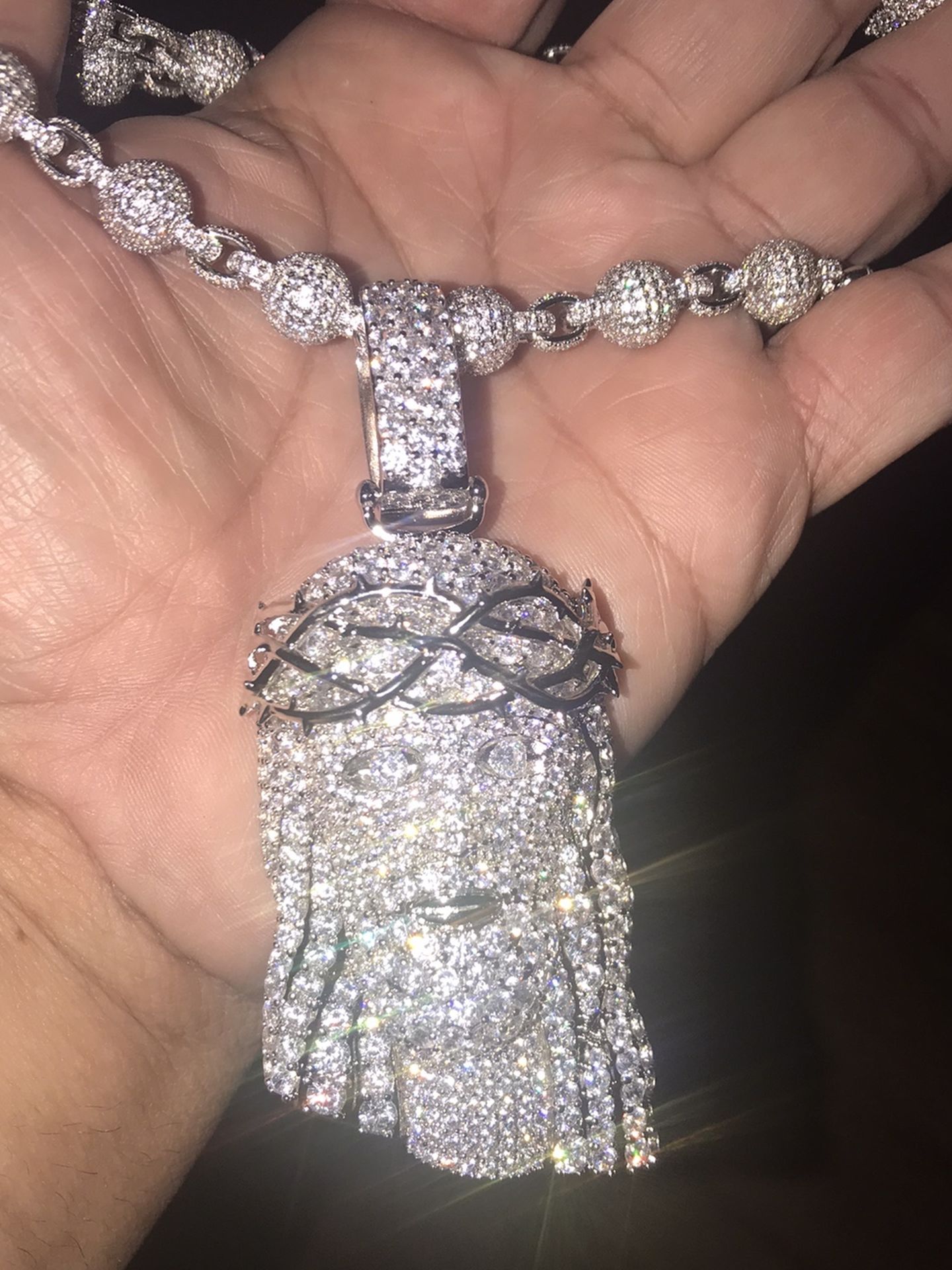 Jewelry Ice Out Chain And Jesus's Charm🥶🥶🥶🥶🥶