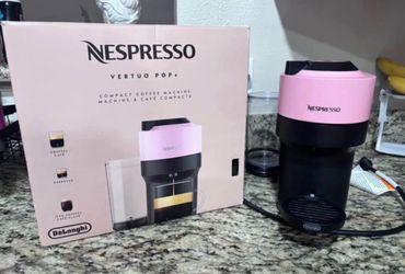 Pink nespresso machine vertuo pop