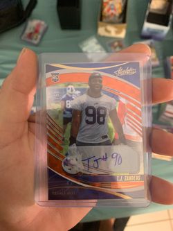 T.J. Sanders Panini Absolute RC Auto /50 Buffalo Bills