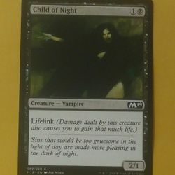 2018 MTG Child Of Night #89 Creature Vampire Lifelink M19 Magic The Gathering Card Game Wizards Of The Coast Collectible