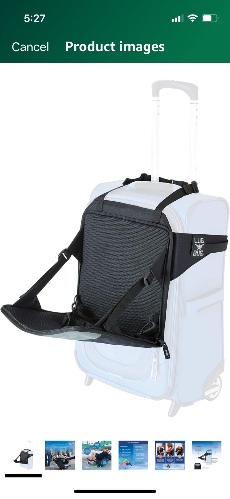 Lug Bug Travel Seat for Kids, The Original and Patented Ride-On Suitcase for Toddlers, Child Carrier for Carry-On Luggage