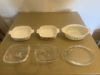 Three Corning And Pyrex Dishes
